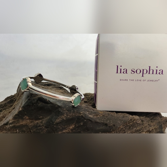 NWT Lia Sophia Turquoise and Silver Bracelet - Picture 6 of 10